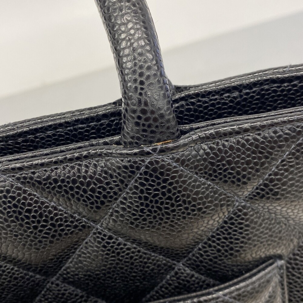 CHANEL Black Caviar Leather Reissue Tote Bag - Picture 8 of 11